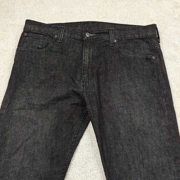 Levi's 520 Taper Jeans 34x30 Dark Gray Stretch Slim Straight Retro - Picture 2 of 10